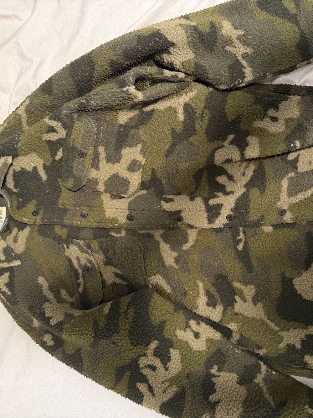 Wrangler Green Camo Lightweight Shirt Jacket